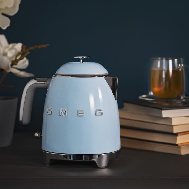【SMEG】意大利复古0.8L迷你电热水壶-粉蓝色 - 厨房家电 - 其他金属 蓝色