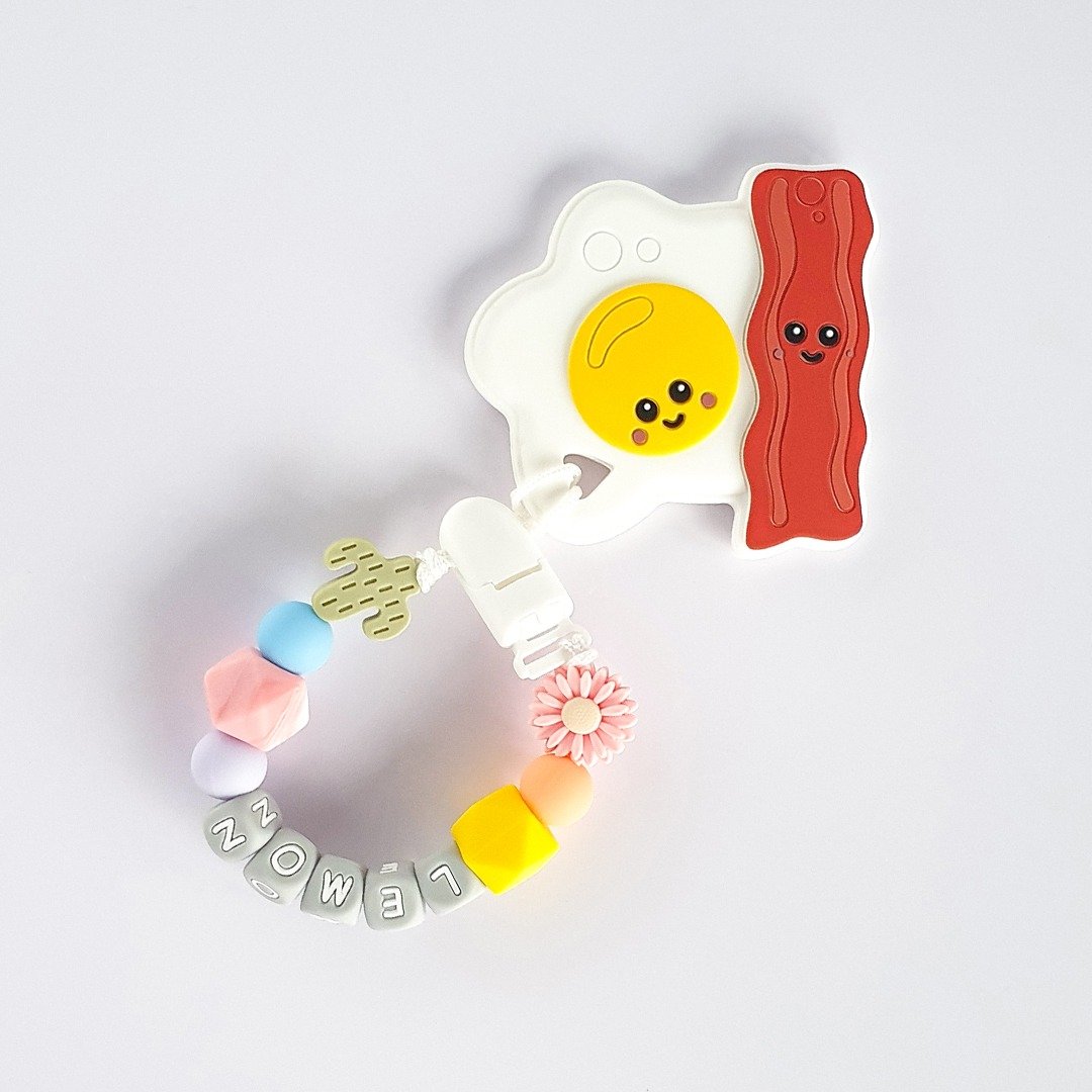 LEMON 雏菊 仙人掌 培根蛋固齿器 / 定制化奶嘴链 - 玩具/玩偶 - 其他材质 多色
