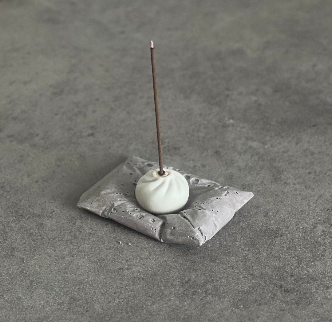 线香座/蜡烛台/饰品盘/紫灰色抱枕/圣诞礼物/英国爵石 - 蜡烛/烛台 - 环保材料 