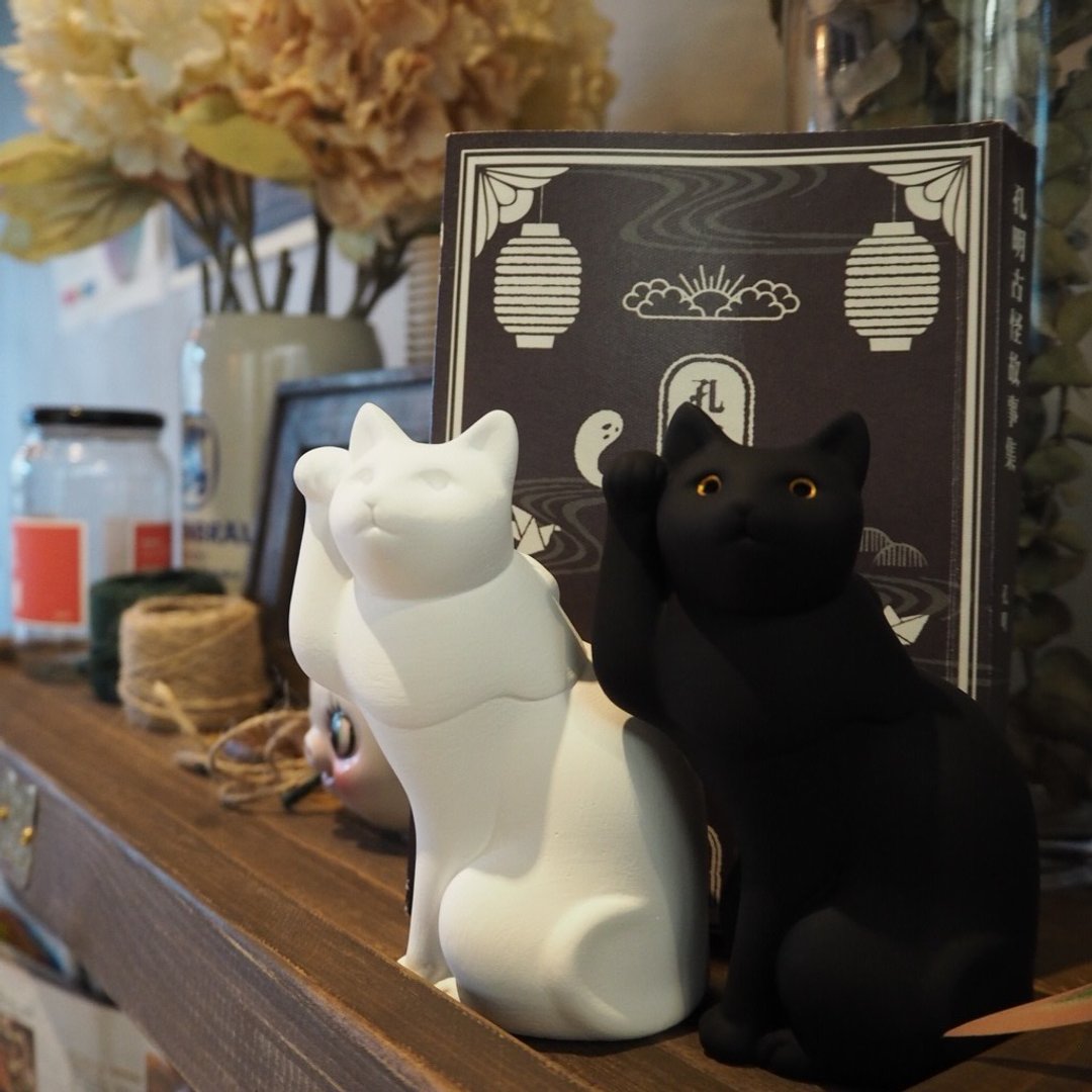 冈野弥生 | 黑白招财猫 - 摆饰 - 其他材质 