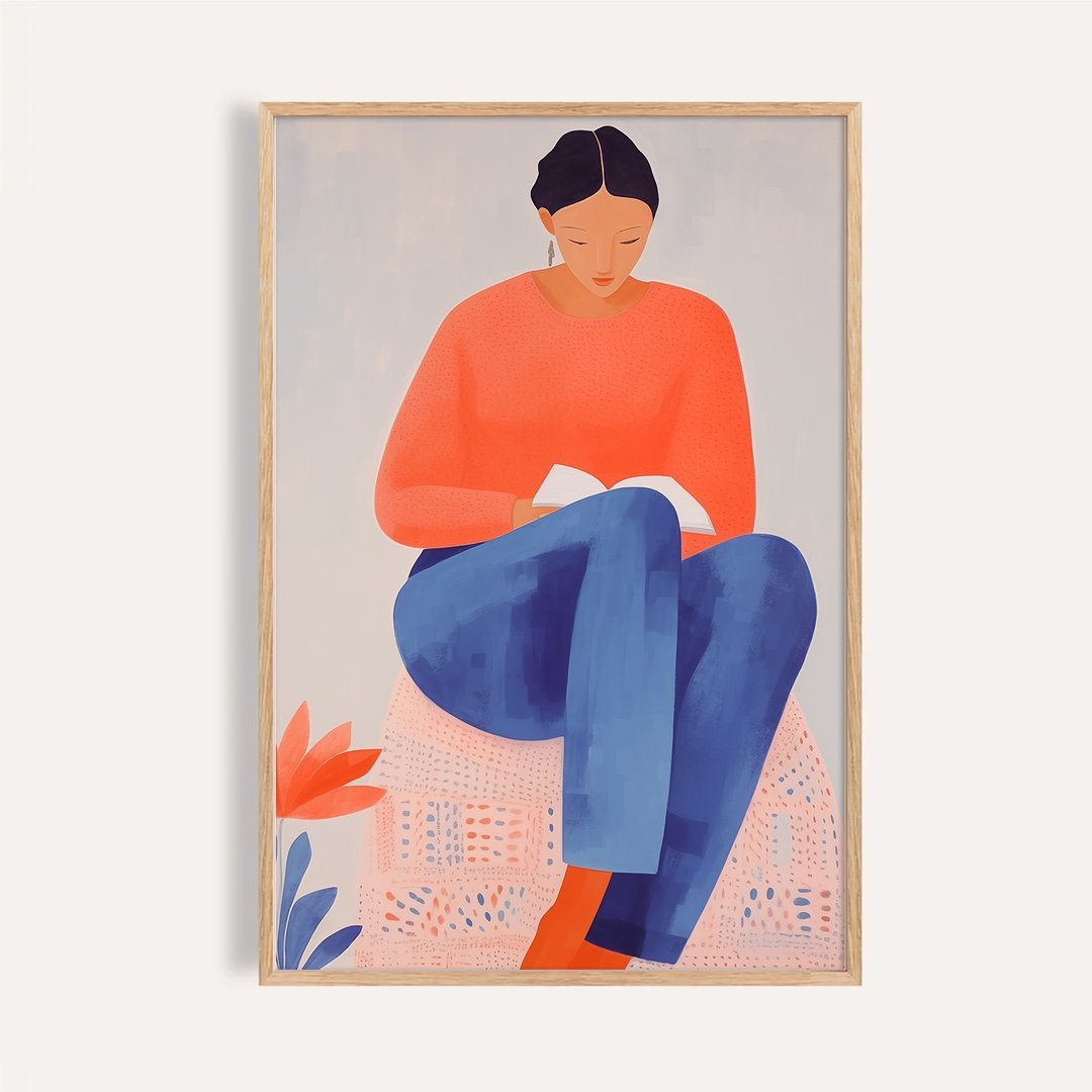 阅读时光 Reading Moments / 现代生活插画艺术挂画 - 海报/装饰画/版画 - 纸 