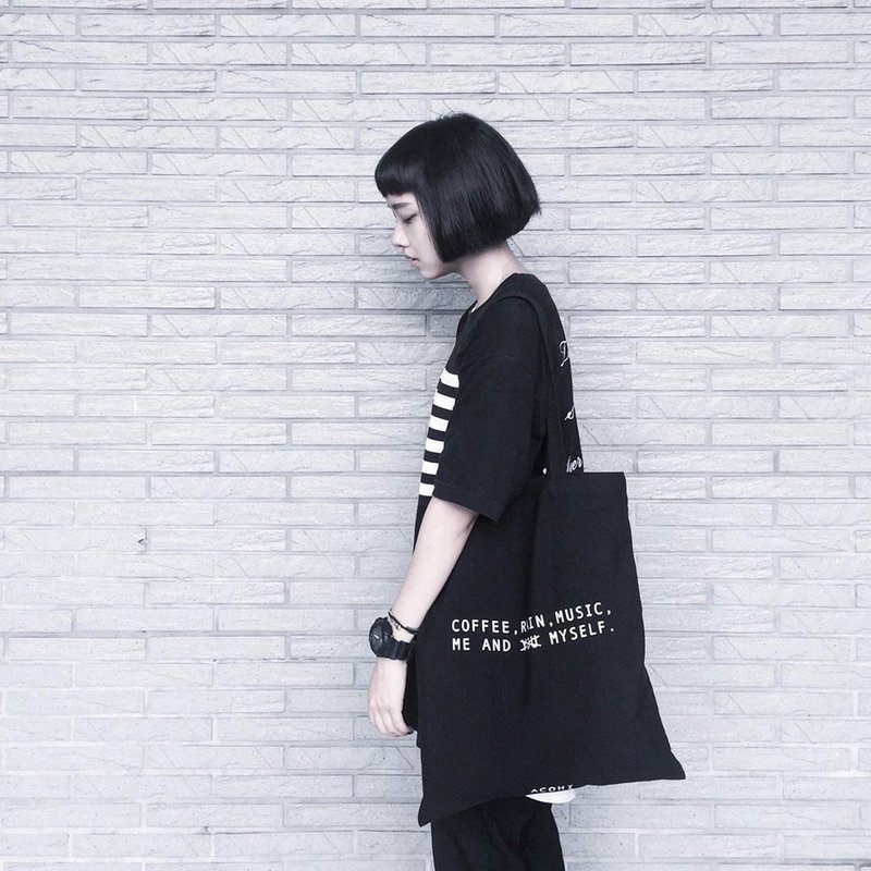 ACOHI WY 帆布包 - 侧背包/斜挎包 - 棉．麻 黑色