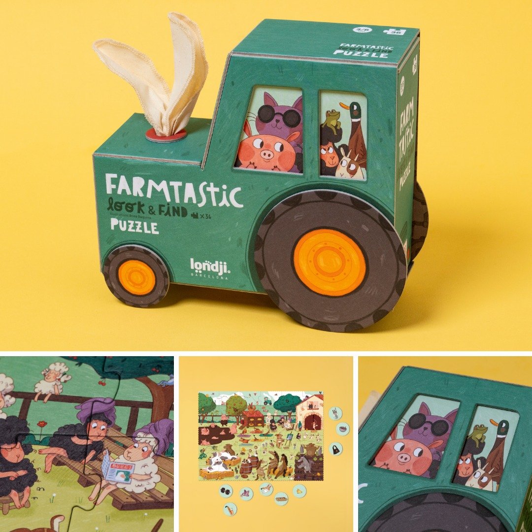 Londji-FARMTASTIC PUZZLE 农场探险观察拼图 - 玩具/玩偶 - 纸 