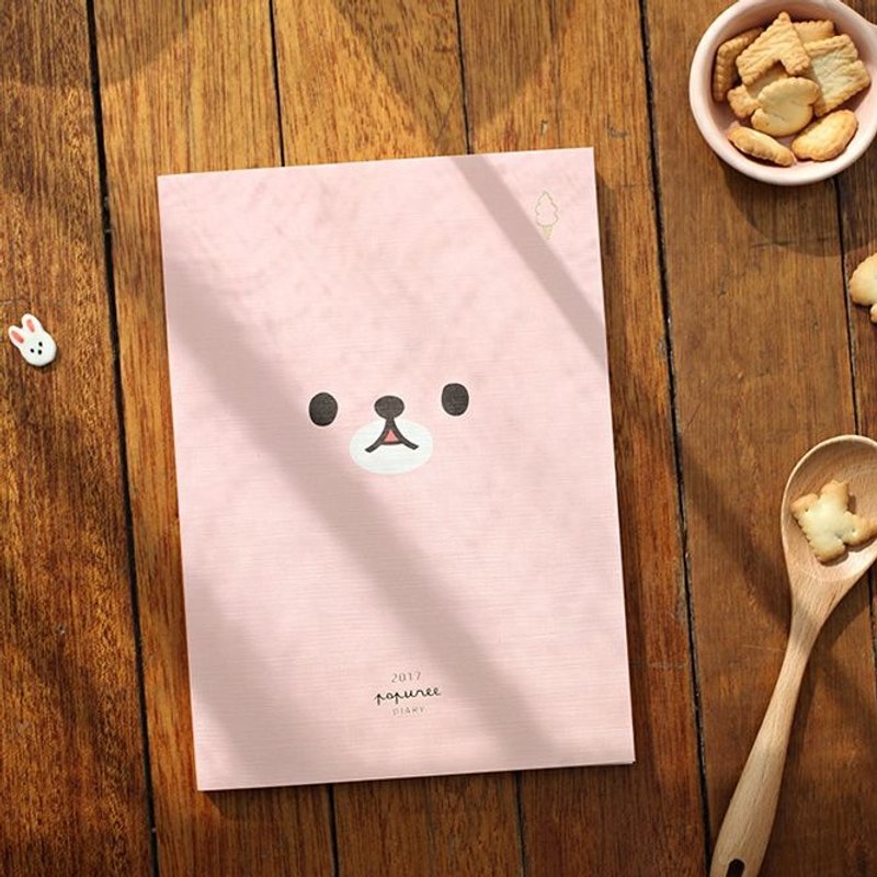 Dessin-Livework-手帐年历-2017森林动物周志(时效)-粉红兔,LWK36999 - 笔记本/手帐 - 纸 粉红色