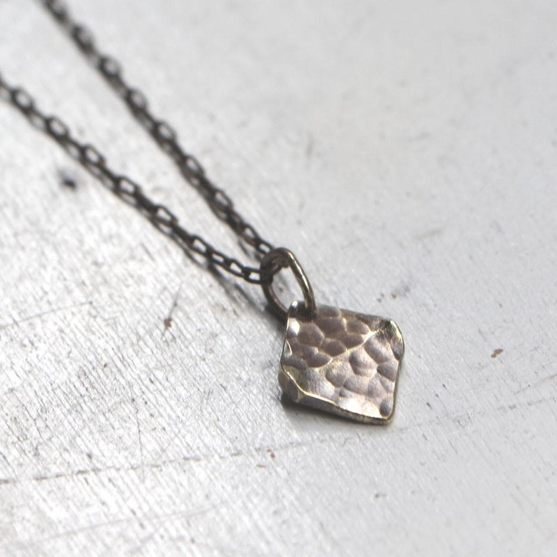 Brass necklace rhombus - 项链 - 其他金属 金色