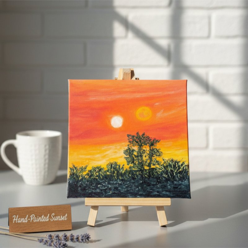 【定制手绘画卡】|含摆架或相框| 照片定制| 背面可写字|油性粉彩 - 卡片/明信片 - 纸 多色