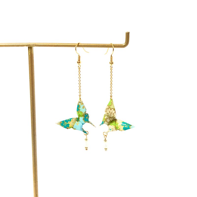 【SGS检验合格】日系折纸系列耳环-蝴蝶款 (限定色) - 耳环/耳夹 - 纸 多色