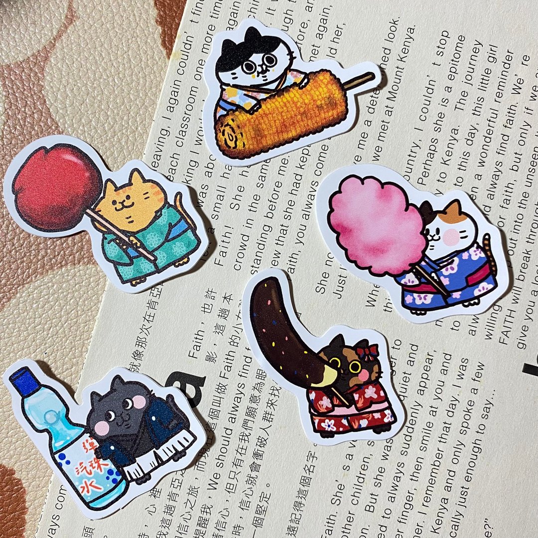 猫猫祭典系列防水小贴纸 - 贴纸 - 防水材质 