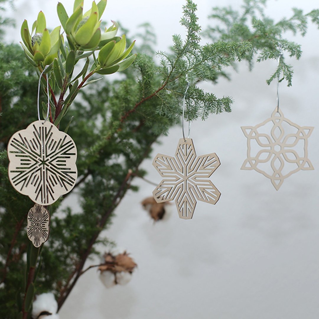 snow ornament large set / snow ornament large set - 其他 - 木头 