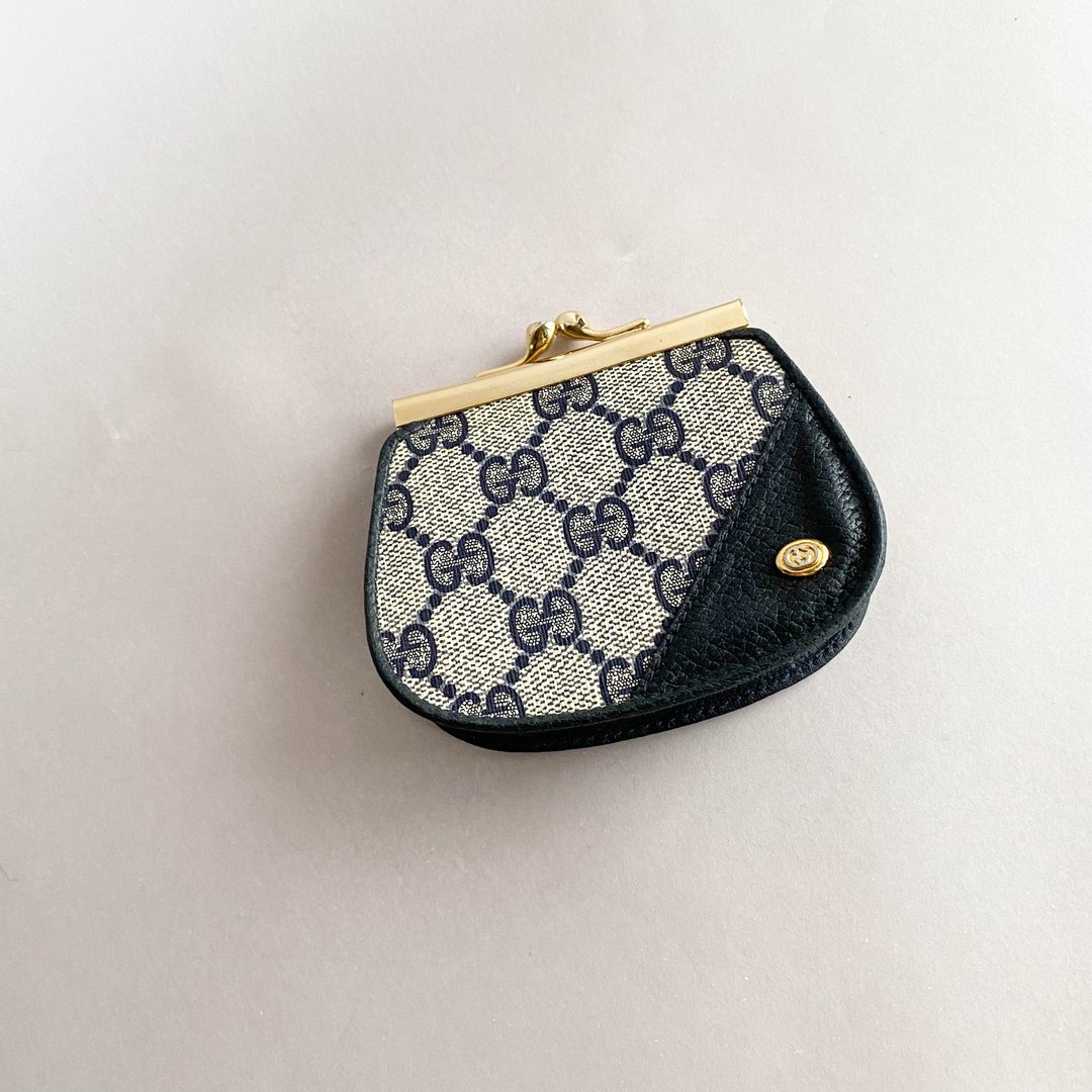 中古Gucci│古着│银包│零钱包│散纸包│Coin Case│女友礼物 - 零钱包 - 真皮 蓝色