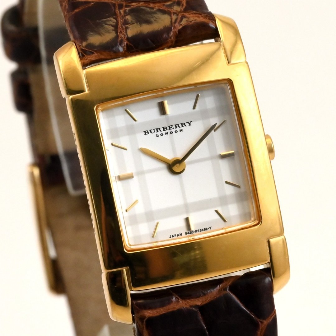 Burberry 石英机芯 女表 21mm 方形表壳 金色 5420-H30687 附表盒 古董表 - 女表 - 不锈钢 