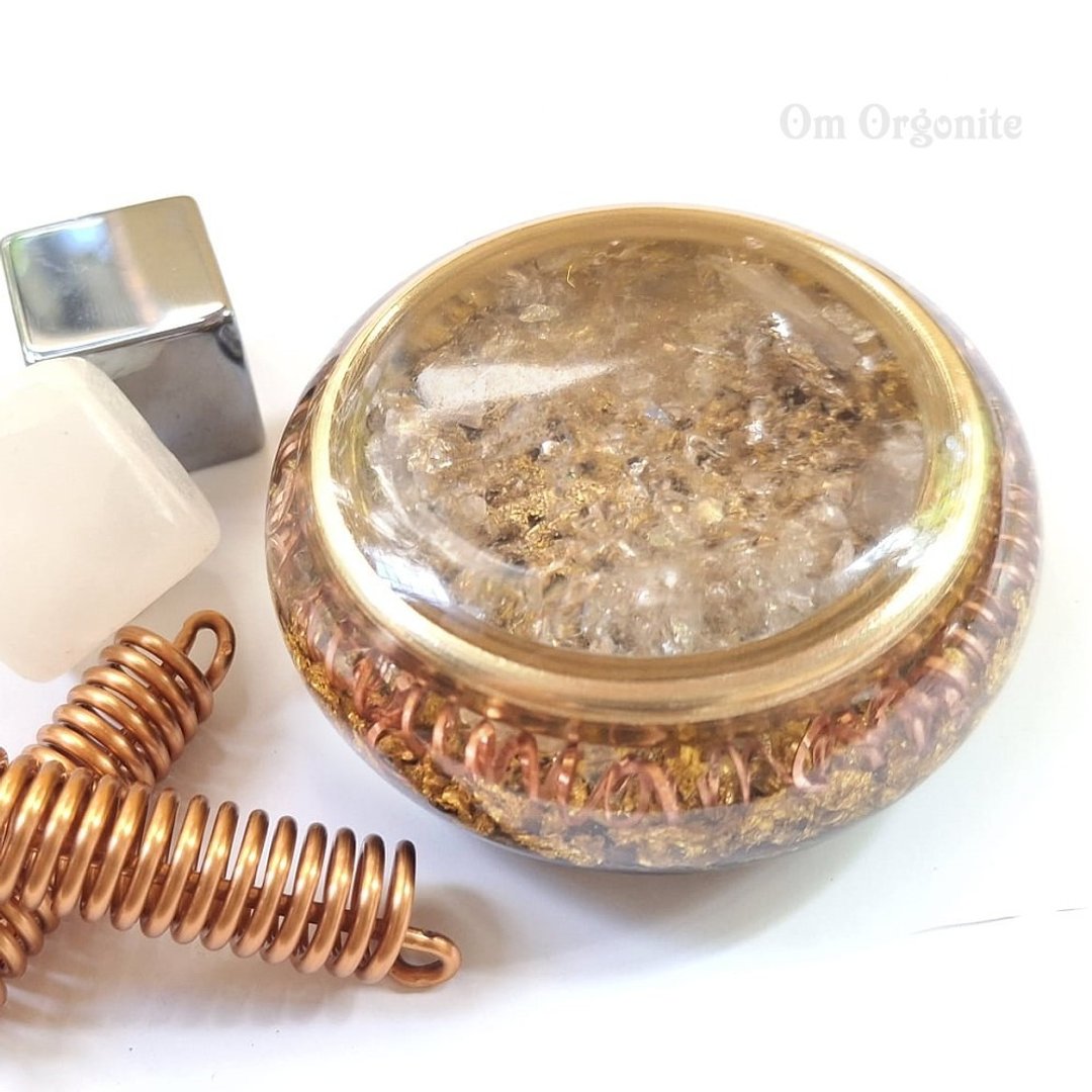生命种子绕场阿赛斯特莱奥刚能量塔 - 摆饰 - 水晶 金色