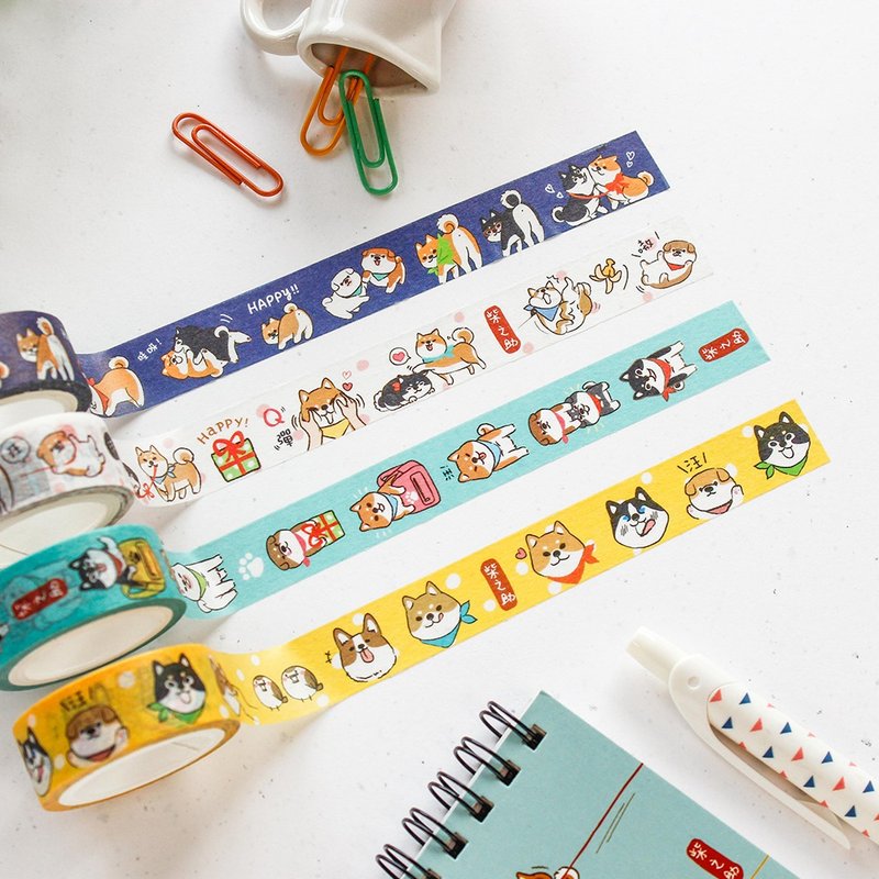 插画系列纸胶带 - 柴之助 - 纸胶带 - 纸 白色