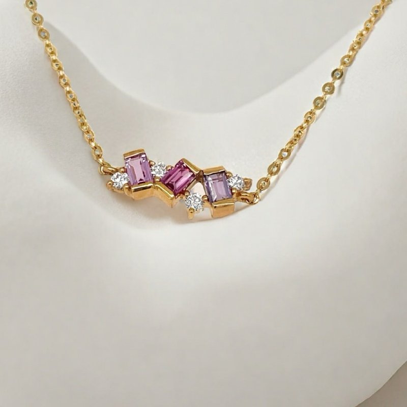 纯14K│不规则蓝宝钻石手链│ - 手链/手环 - 贵金属 金色