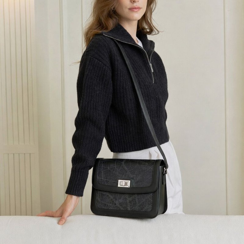 Copenhagen 斜背包 黑色 - 其他 - 植物．花 