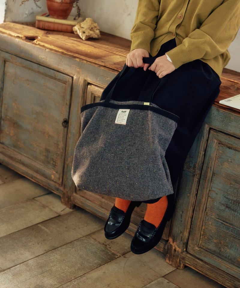 托特包 羊毛 灰色 - 手提包/手提袋 - 羊毛 灰色