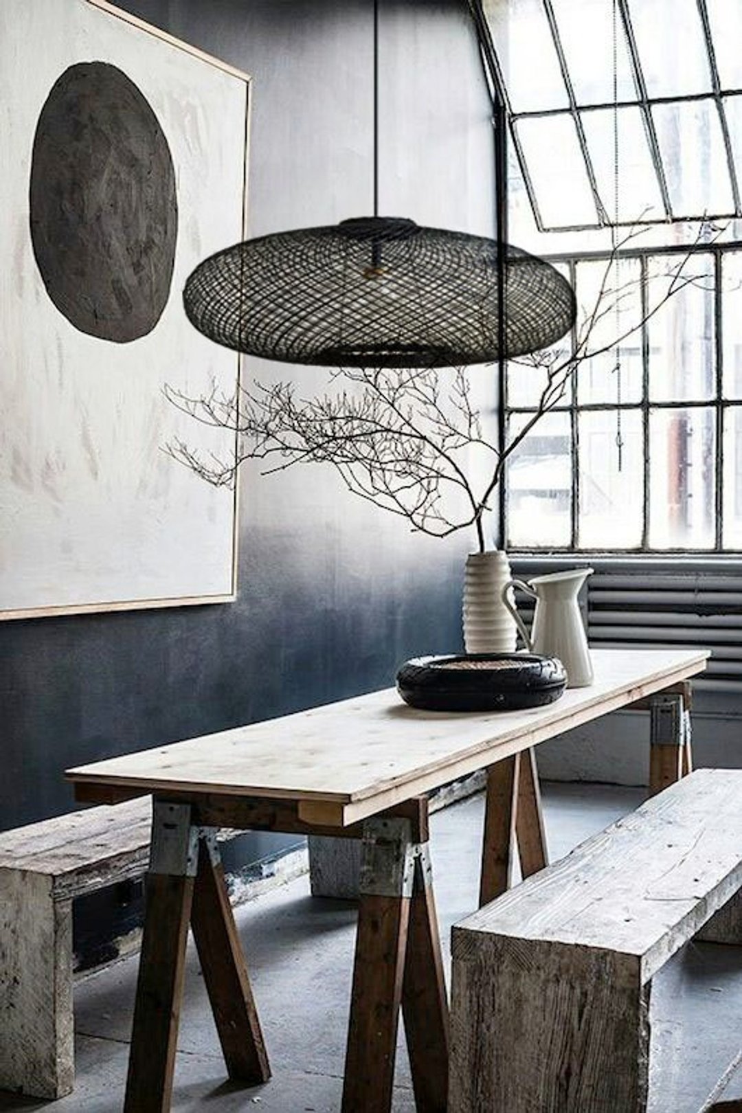 Chandelier, Housewarming, Lighting hanging,pendant lighting,rustic lighting,hanging lamp,pendant lamp SIZE M - 灯具/灯饰 - 竹 黑色
