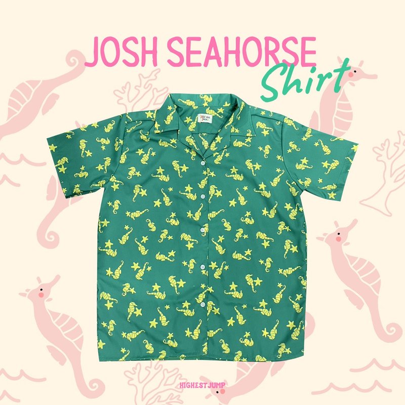 Josh 夏威夷衬衫 士奇 / 狗狗帮 / 奶油色颜料印花，狗狗图案夏威夷衬衫 - 中性连帽卫衣/T 恤 - 棉 