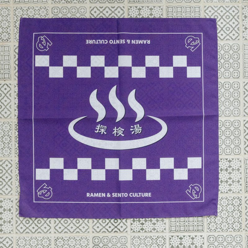 【现货】钱汤风方巾 - 丝巾 - 其他人造纤维 紫色