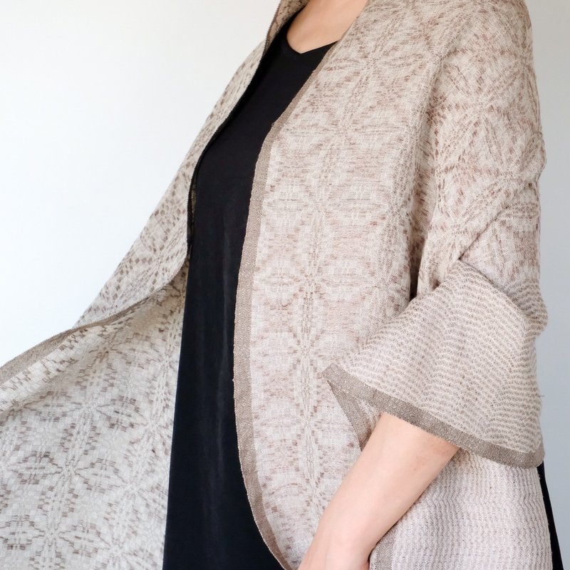 亚麻 手工编织麻披肩 [Orihana 01] - 围巾/披肩 - 棉．麻 