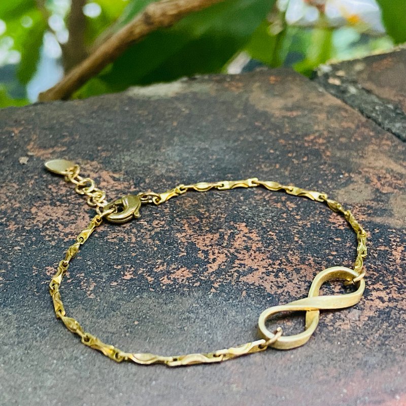 黄铜 无限 手链 脚链 可定制姓名 S214 - 手链/手环 - 铜/黄铜 金色