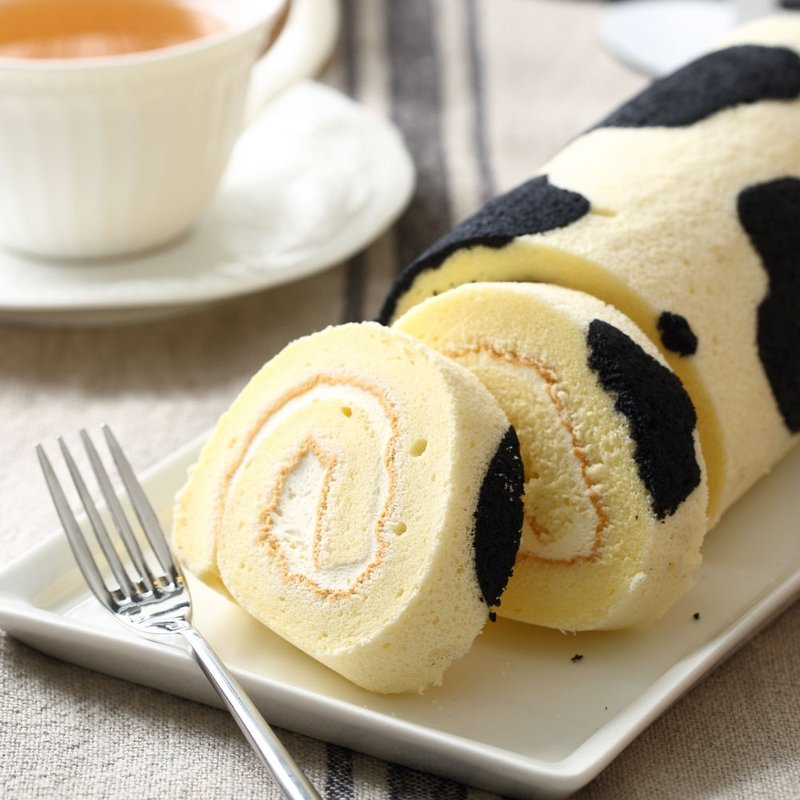 乳牛蛋糕卷 - 蛋糕/甜点 - 新鲜食材 黑色