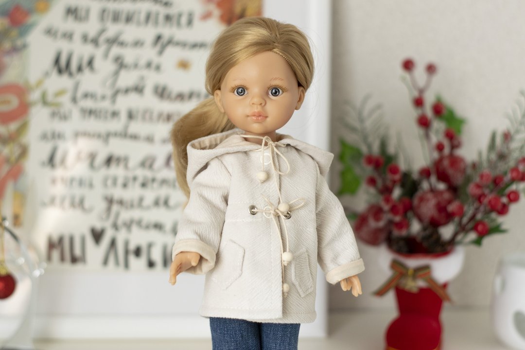 Jacket for dolls Paola Reina, Siblies, Corolle, Little Darling (33 cm/13 inches) - 玩偶/公仔 - 棉 白色
