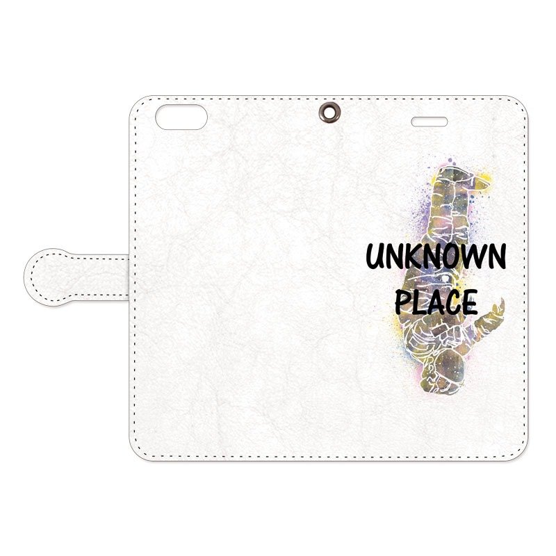 [Handbook type iPhone case] Unknown place - 手机壳/手机套 - 真皮 白色