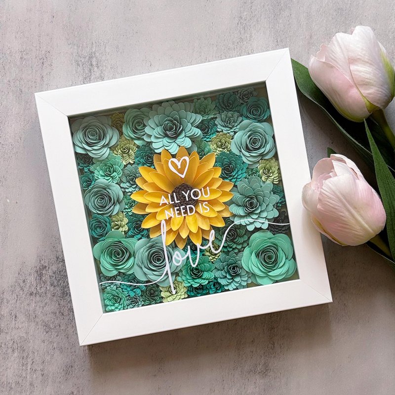 All You Need Is Love 绿色纸花礼盒 - 摆饰 - 纸 绿色