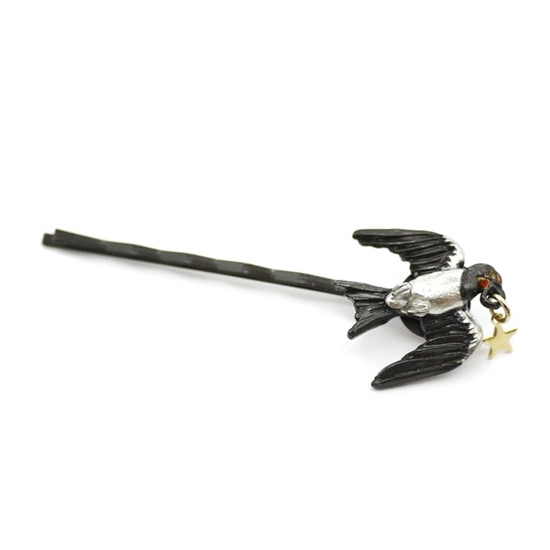 Swallow swallow hairpin / hair axse HP001 - 发饰 - 其他金属 黑色
