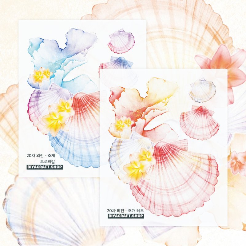 第 20 回主题：贝壳 - 贴纸 - 纸 咖啡色