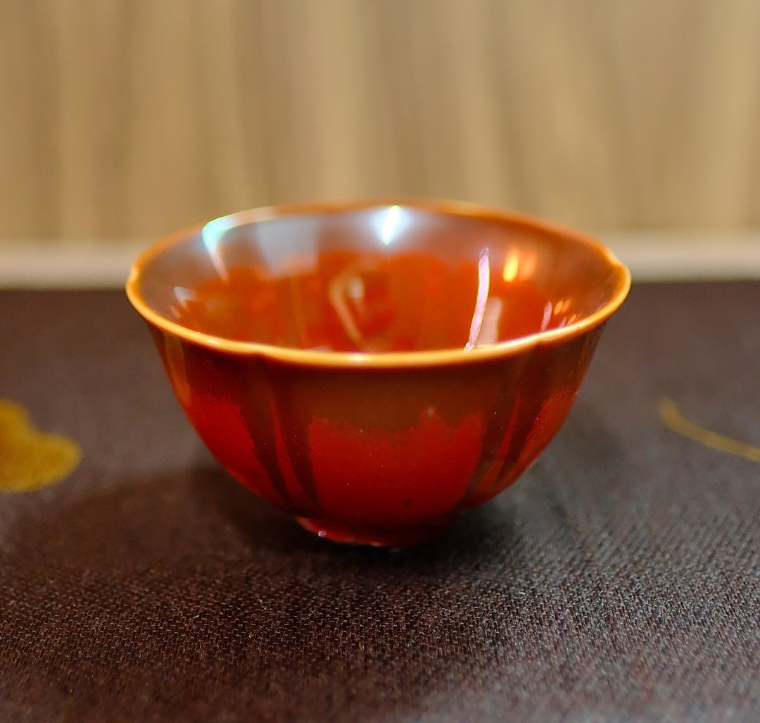 柴烧茶杯 - 铁红花茶杯 - 陶艺 - 陶 