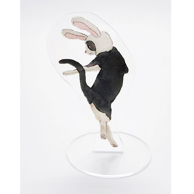 下班啰翩翩起舞/猫咪打气压克力立牌-奔驰猫跳舞款 - 摆饰 - 压克力 