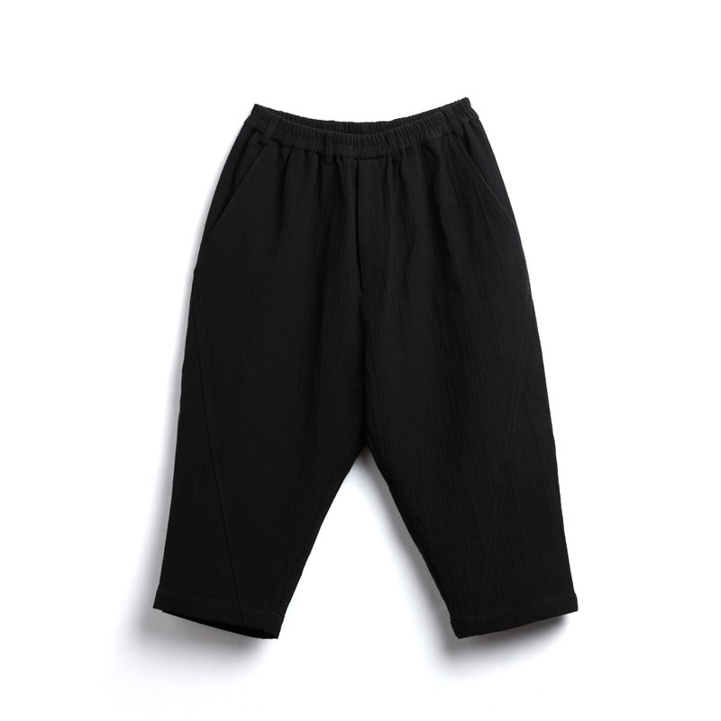 Tapered Pants - 男士长裤 - 棉．麻 黑色