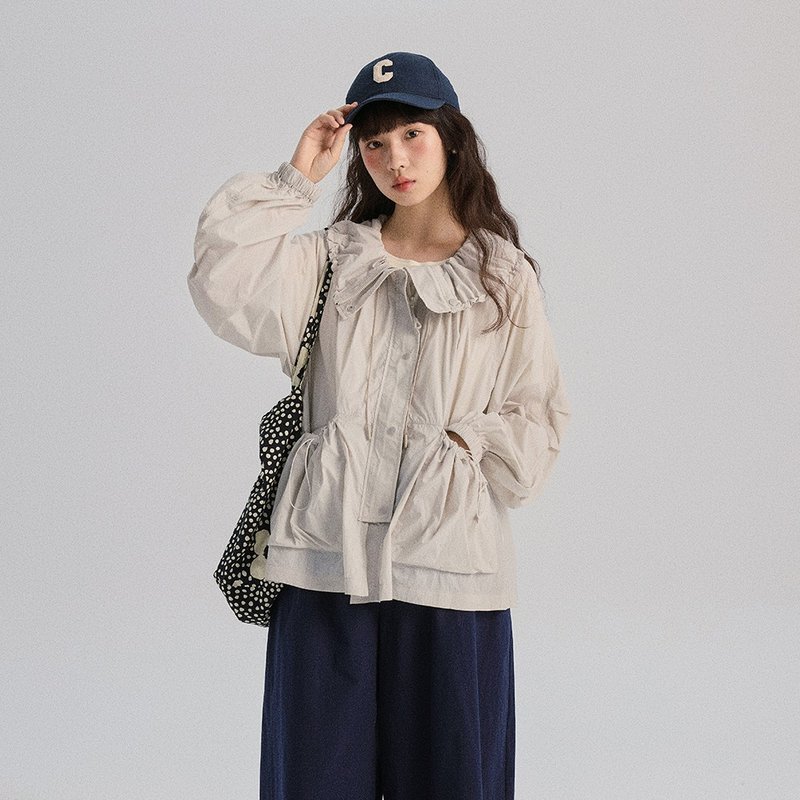 抽绳防晒外套|外套|两色|春夏款|Sora-1788 - 女装休闲/机能外套 - 尼龙 多色