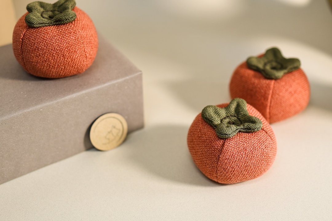 柿子 Persimmon 纯手作 家饰品 吊饰 猫咪 儿童玩具 蔬果 - 玩具 - 其他材质 多色