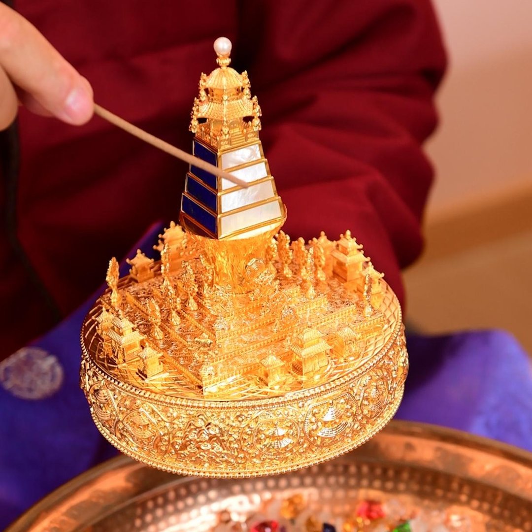 人天妙供——满愿卅柒曼扎供  居家供修摆件立体曼扎藏传密宗用品 - 摆饰 - 铜/黄铜 黄色