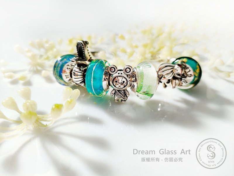 DreamGlassArt*-旅行蛙SBB-190506 - 手链/手环 - 其他金属 银色