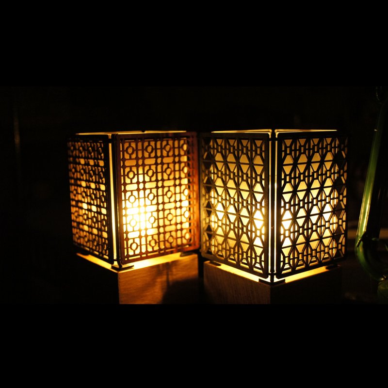 老铁窗花灯-墨青蓝 - 灯具/灯饰 - 木头 蓝色