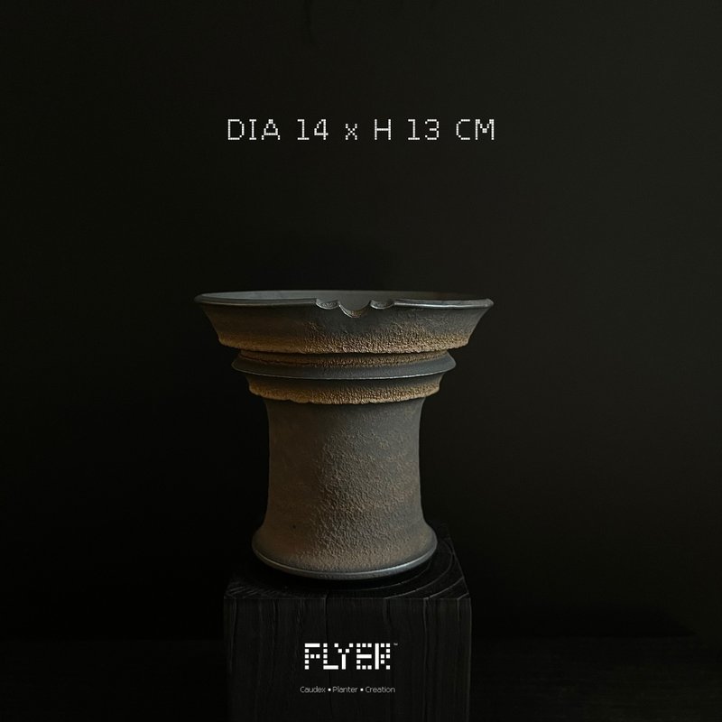 FLYER黑泥系列 块根多肉植物陶盆器 龙舌兰象牙宫盆器 - 花瓶/陶器 - 陶 