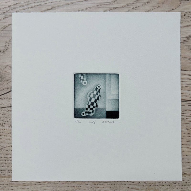 Mezzotint限量版画 - Soul - 海报/装饰画/版画 - 纸 白色