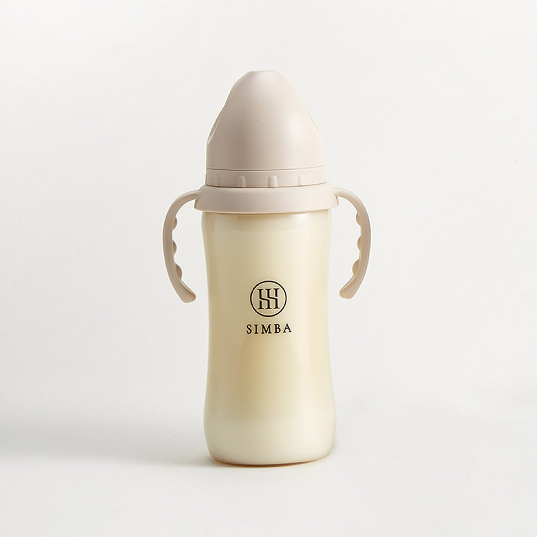 【Simba小狮王辛巴】蕴蜜铂金PPSU宽口吸管把手防胀气奶瓶360ml - 奶瓶/奶嘴 - 其他材质 卡其色