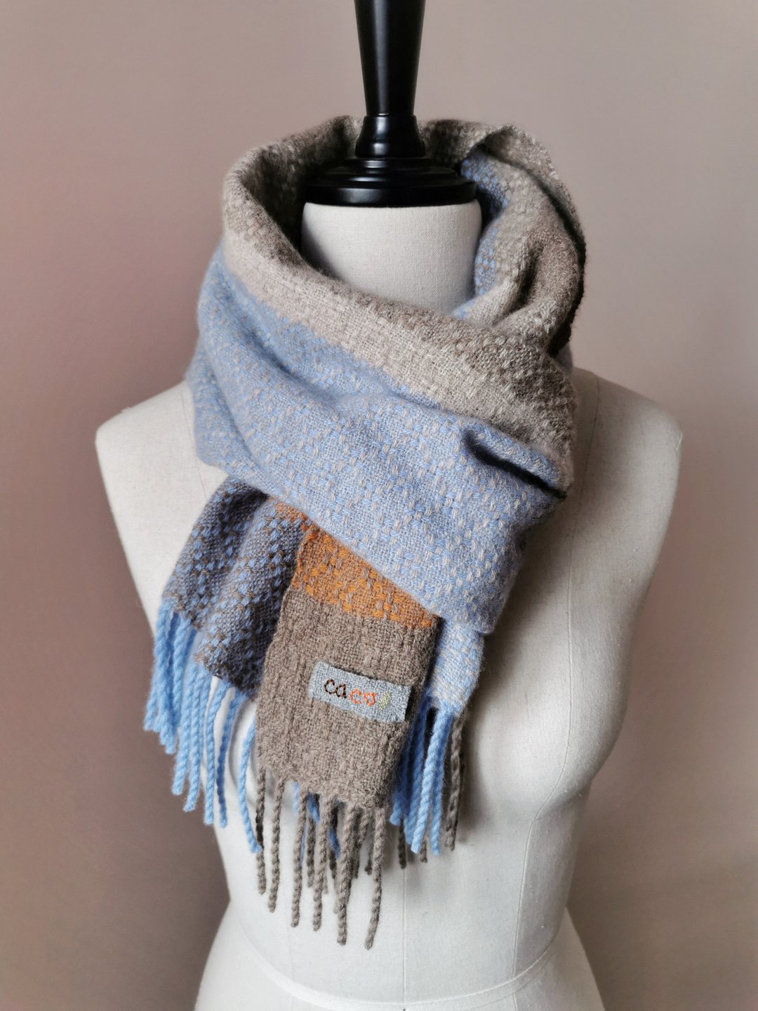 Handwoven by Carina | 手织喀什米尔羊绒羊毛围巾 - 围巾/披肩 - 羊毛 多色