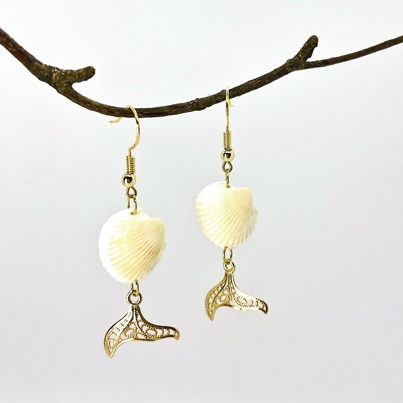 贝壳系列 / 潜安 /耳环 / 耳夹 - 耳环/耳夹 - 贝壳 白色