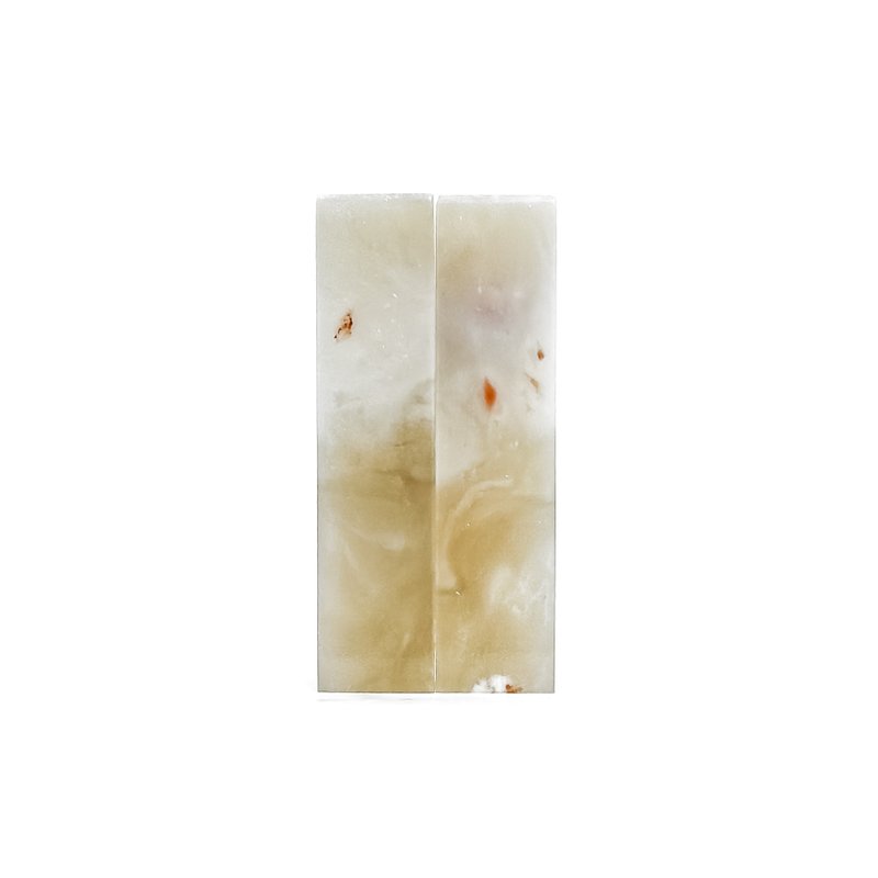 爱你一万年 / 宝泥斋定制结婚/情人对章 - 精品老挝石 - 印章/印台 - 石头 透明