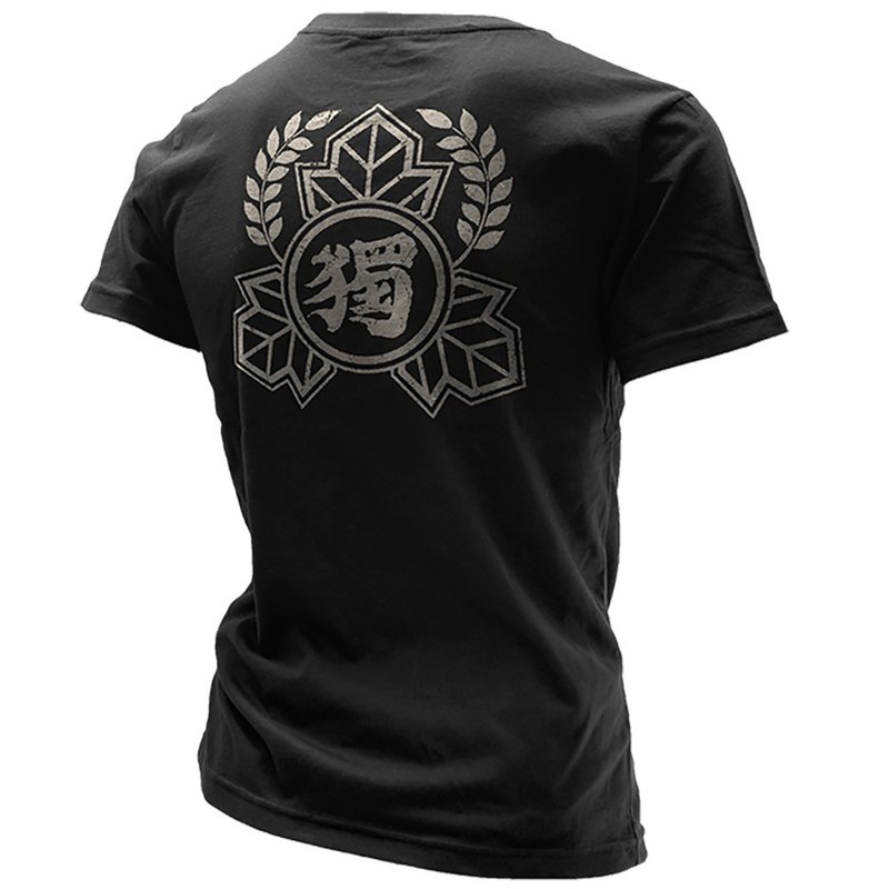 【独】字徽T恤-稻穗蕃薯叶篇 - 男装上衣/T 恤 - 棉．麻 黑色