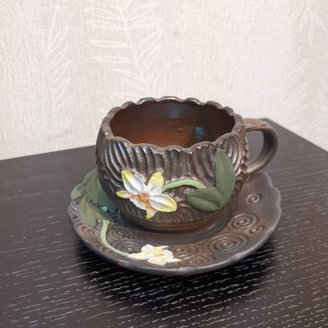 手工制作-花杯系列-兰花 - 咖啡杯/马克杯 - 陶 
