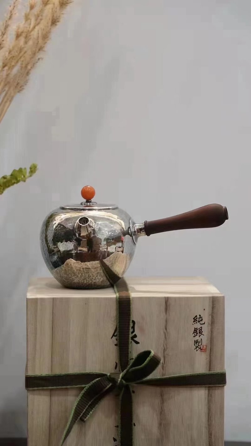 尚帧品 修闻侧把急须 侧把纯银壶 银壶泡茶壶 300cc - 茶具/茶杯 - 纯银 