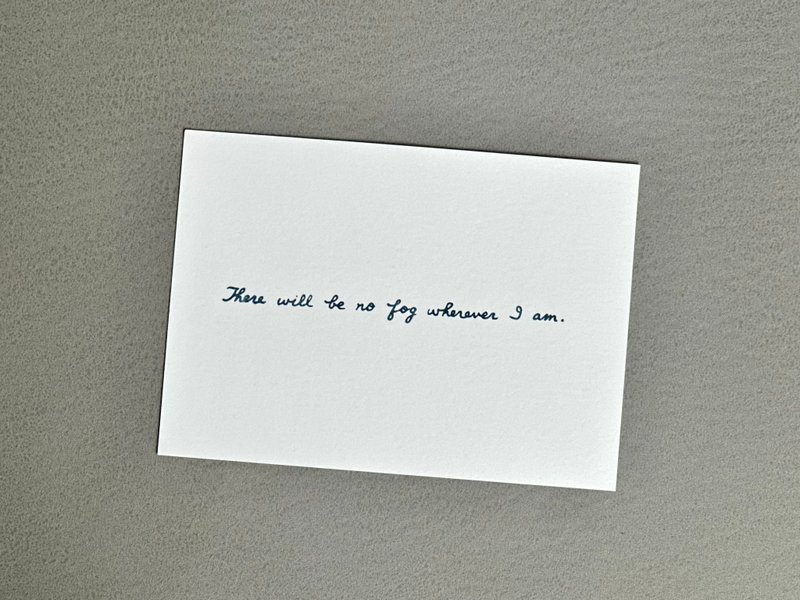 手工绢印明信片 - 只要我在的地方 就不会有雾 - 卡片/明信片 - 纸 多色