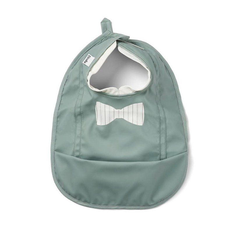 防水口袋围兜 - Pebble Green 王子领结 - 围嘴/口水巾 - 防水材质 绿色